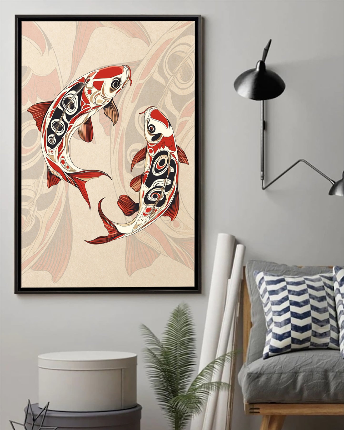 Native Carp Art Poster - Canvas