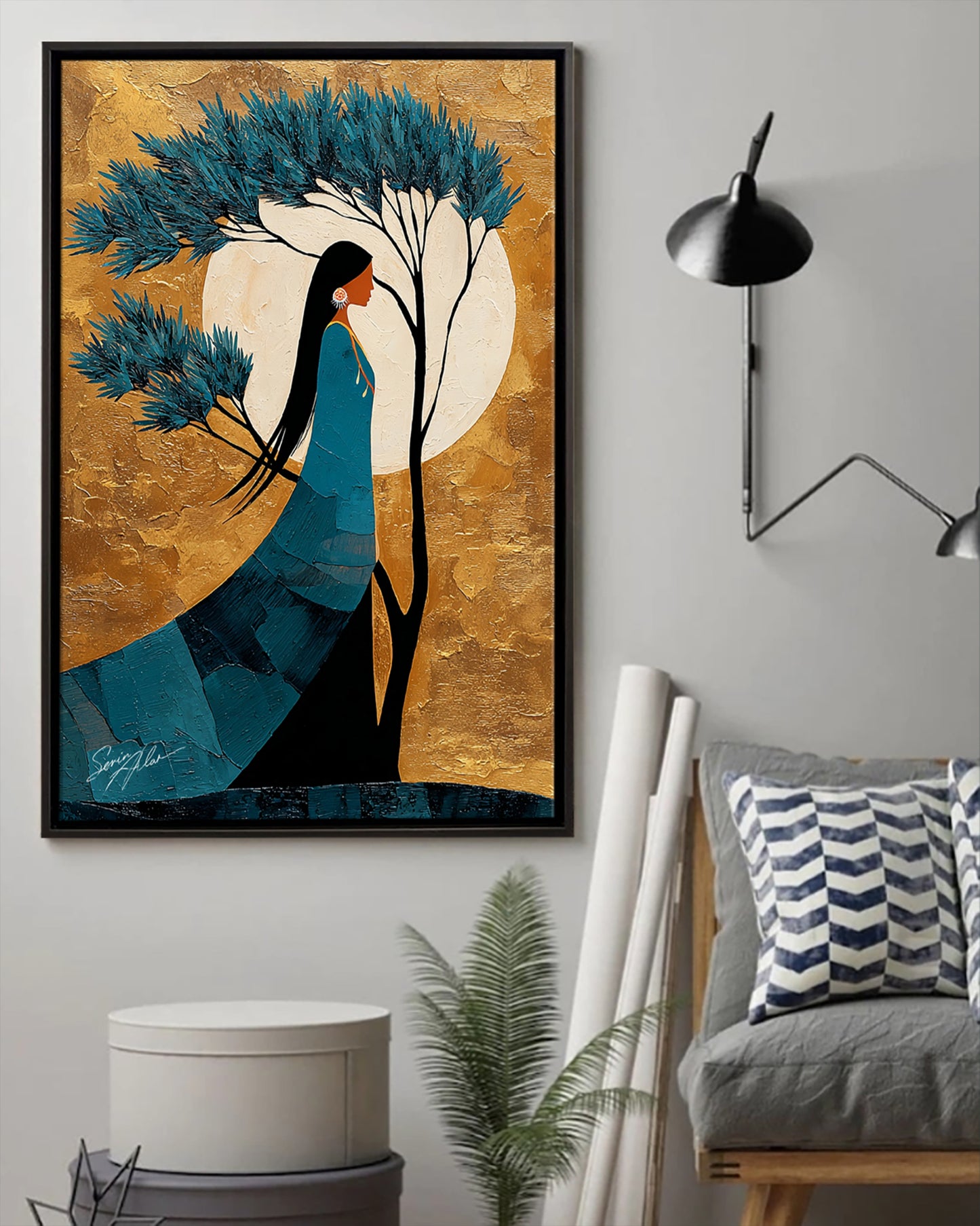 Whispers of the Moonlit Wind Poster - Canvas