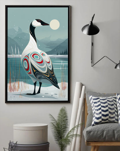 Native Goose Art Poster - Canvas