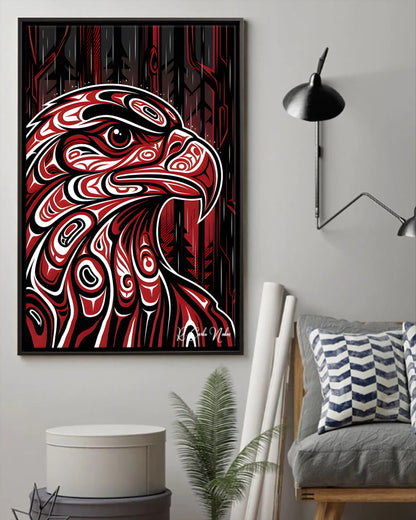 Native Eagle Art Poster - Canvas