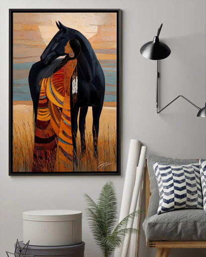 She Walks with Hoofbeats Poster - Canvas