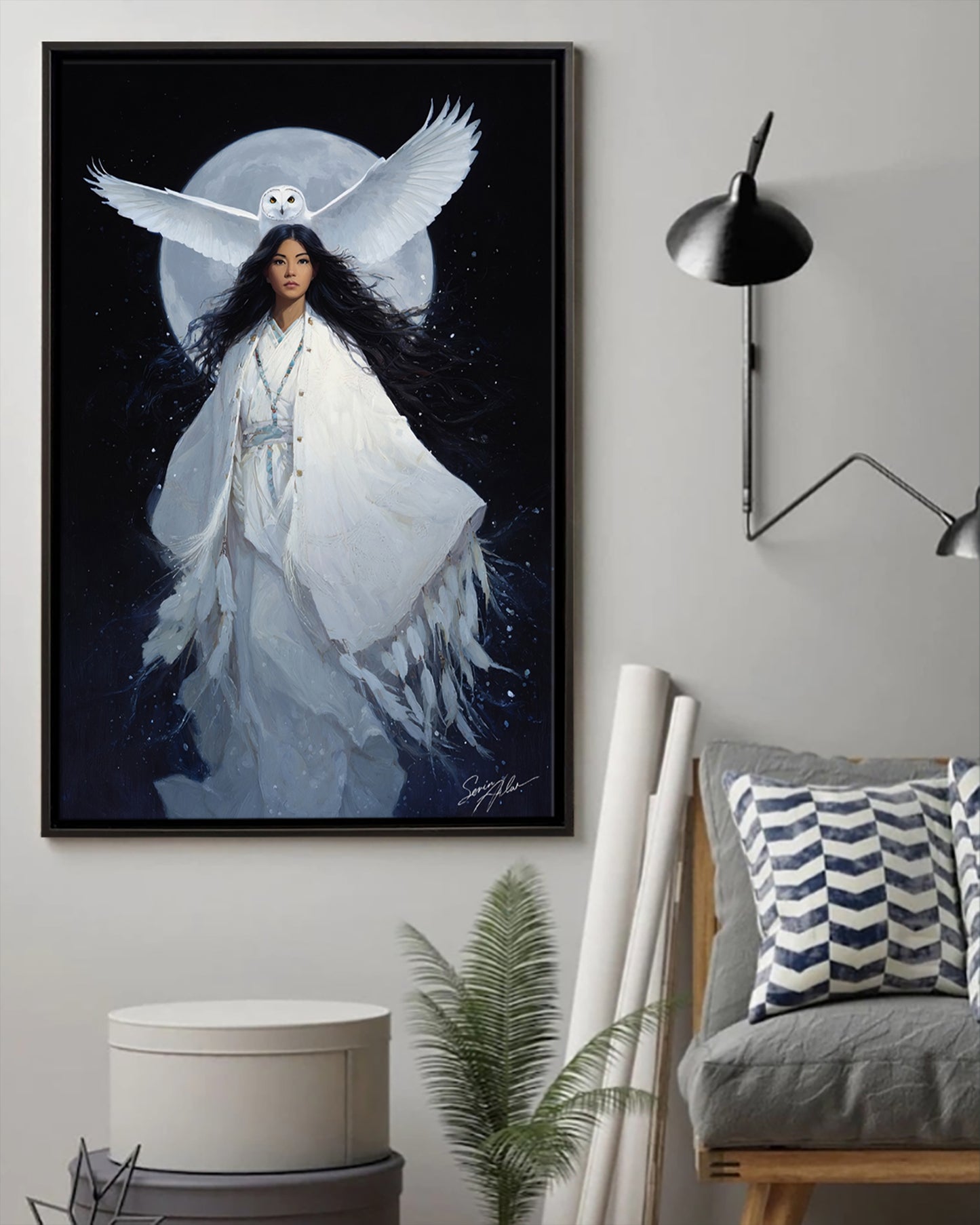 Guardian of the Night Sky Poster - Canvas