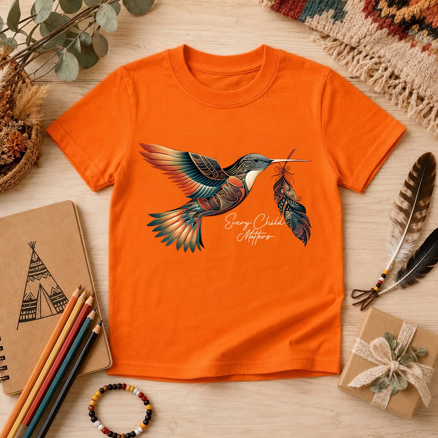 When Joy Returns Hummingbird Orange Shirt