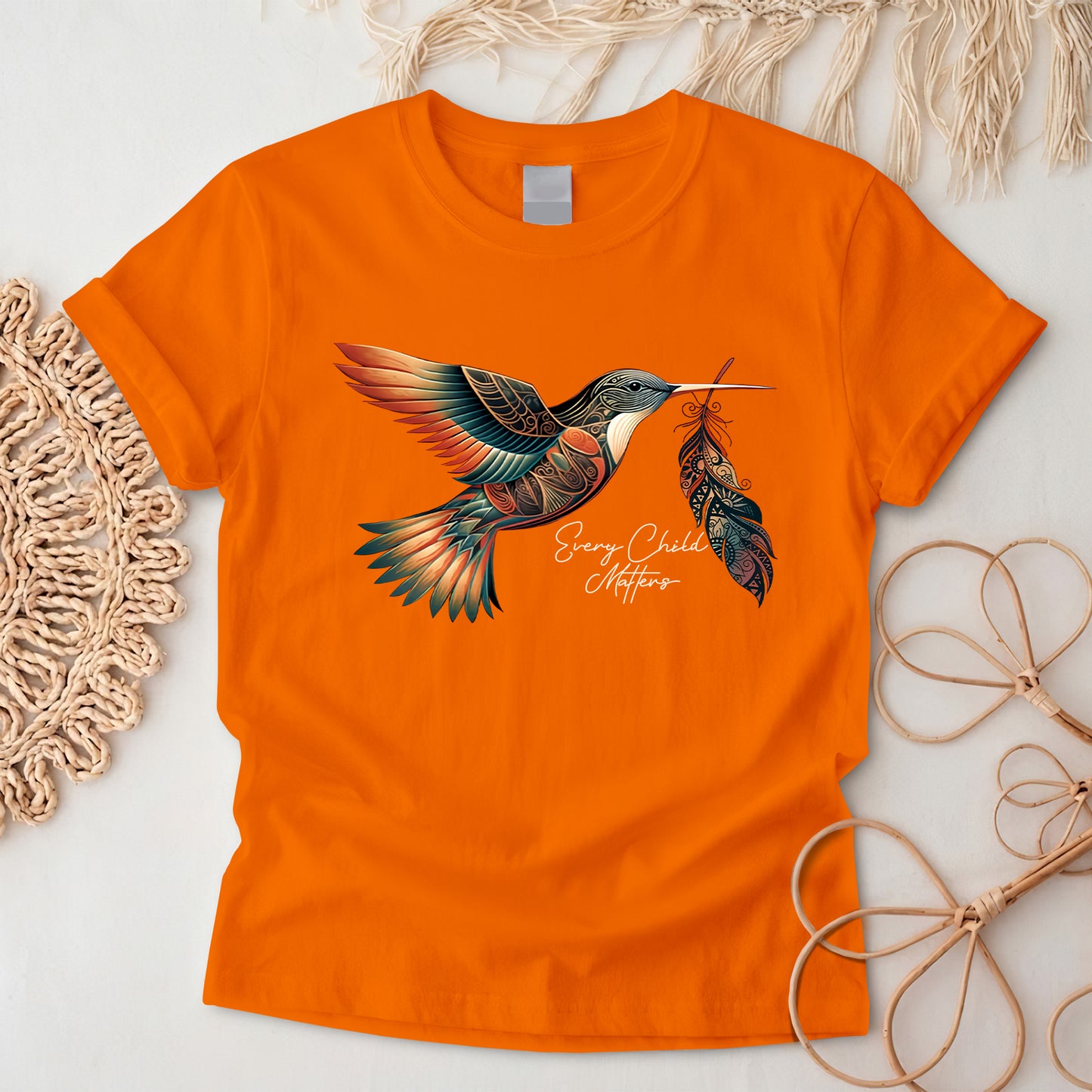 When Joy Returns Hummingbird Orange Shirt