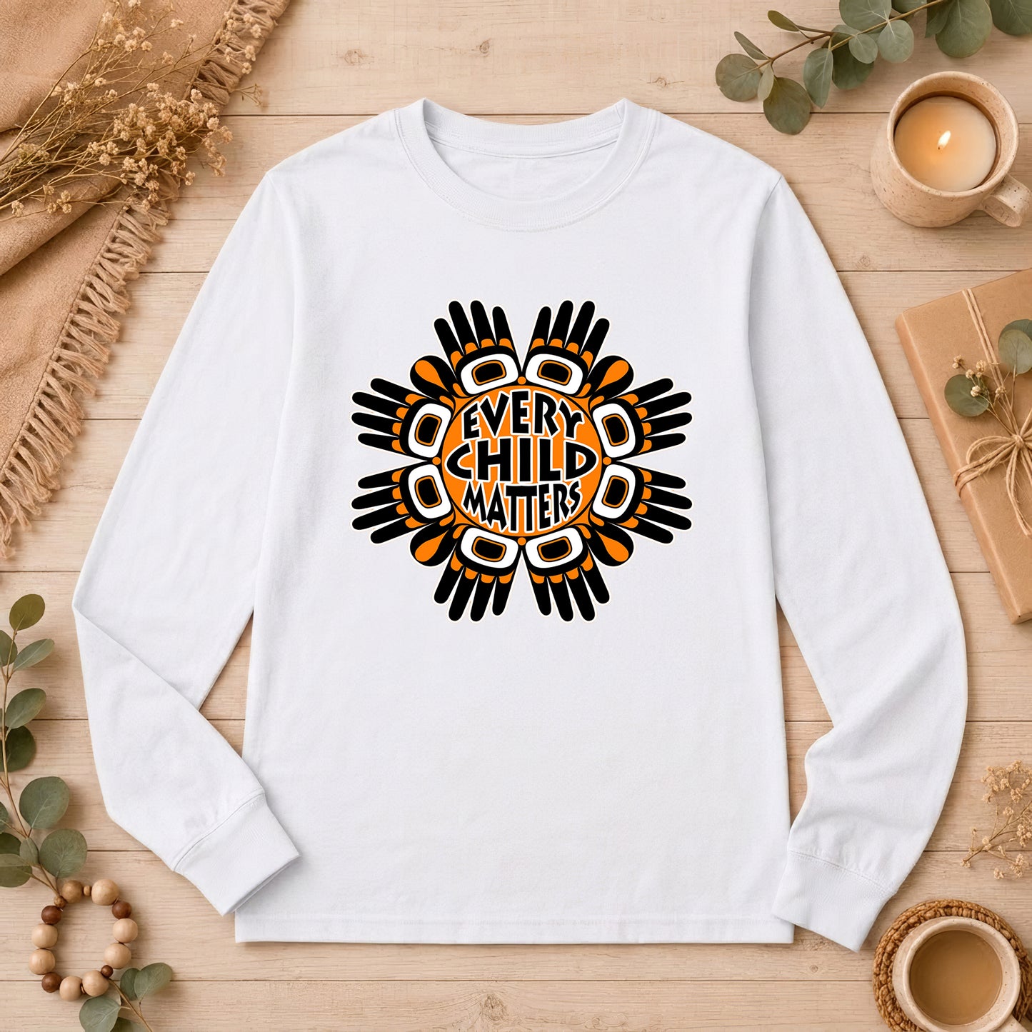 Light That Lives On Orange Shirt