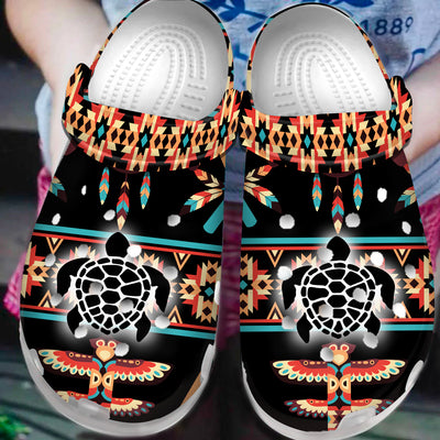 Native Pattern Clog Shoes For Adult and Kid 89203 New