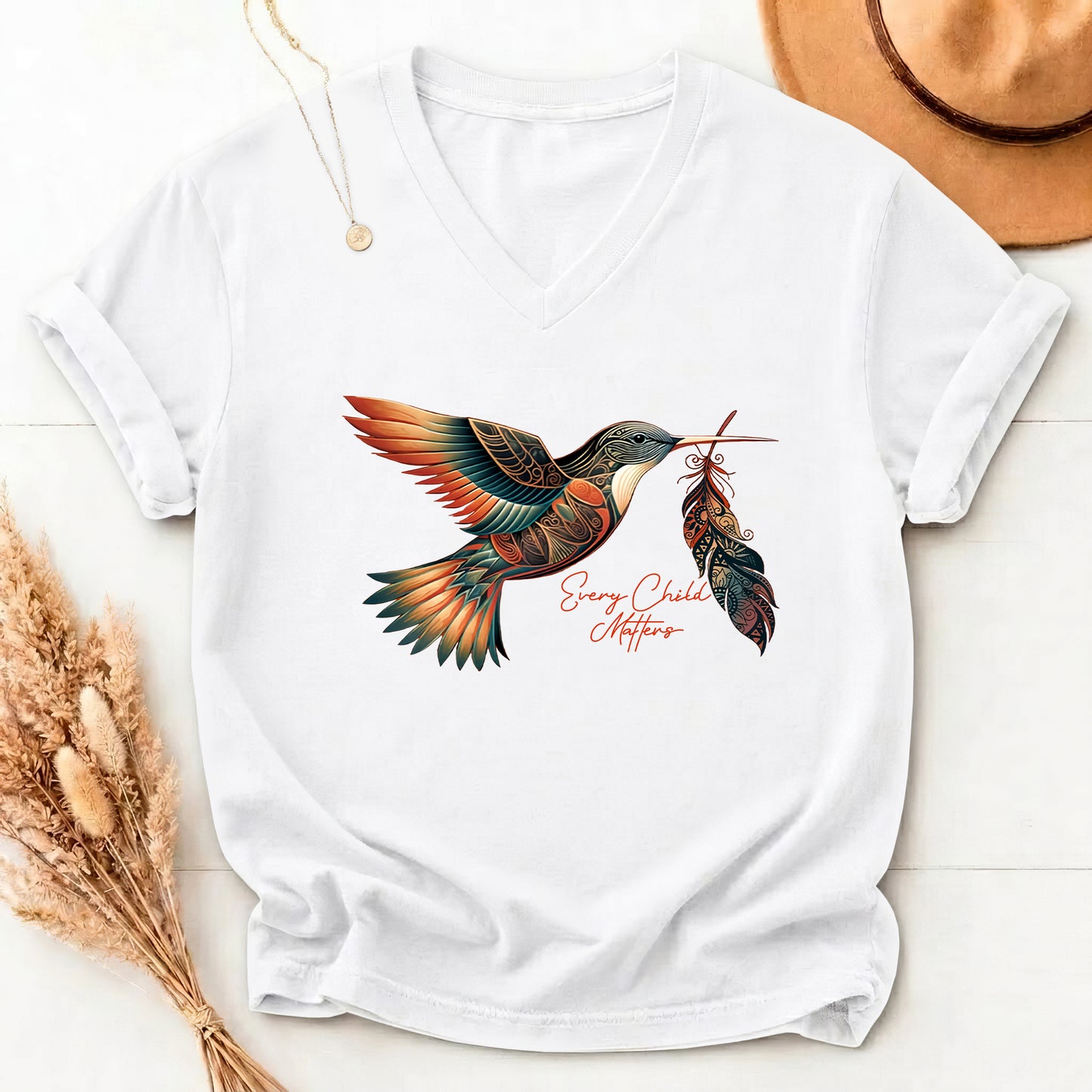 When Joy Returns Hummingbird Orange Shirt
