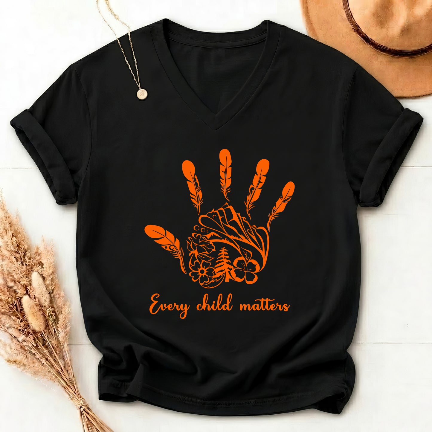 Handprints We Remember Orange Shirt