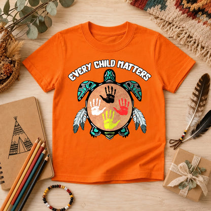 Turtle Spirit – Mother Earth & Resilience Orange Shirt