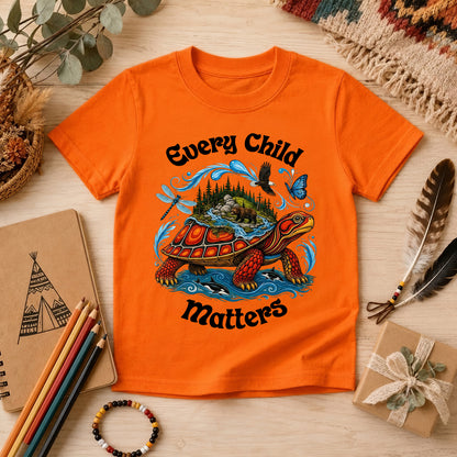 Turtle Carrying the Wild Orange Shirt