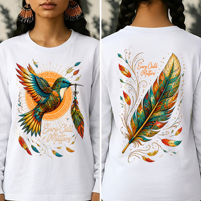Hummingbird Remembrance Orange Shirt - Two Sides