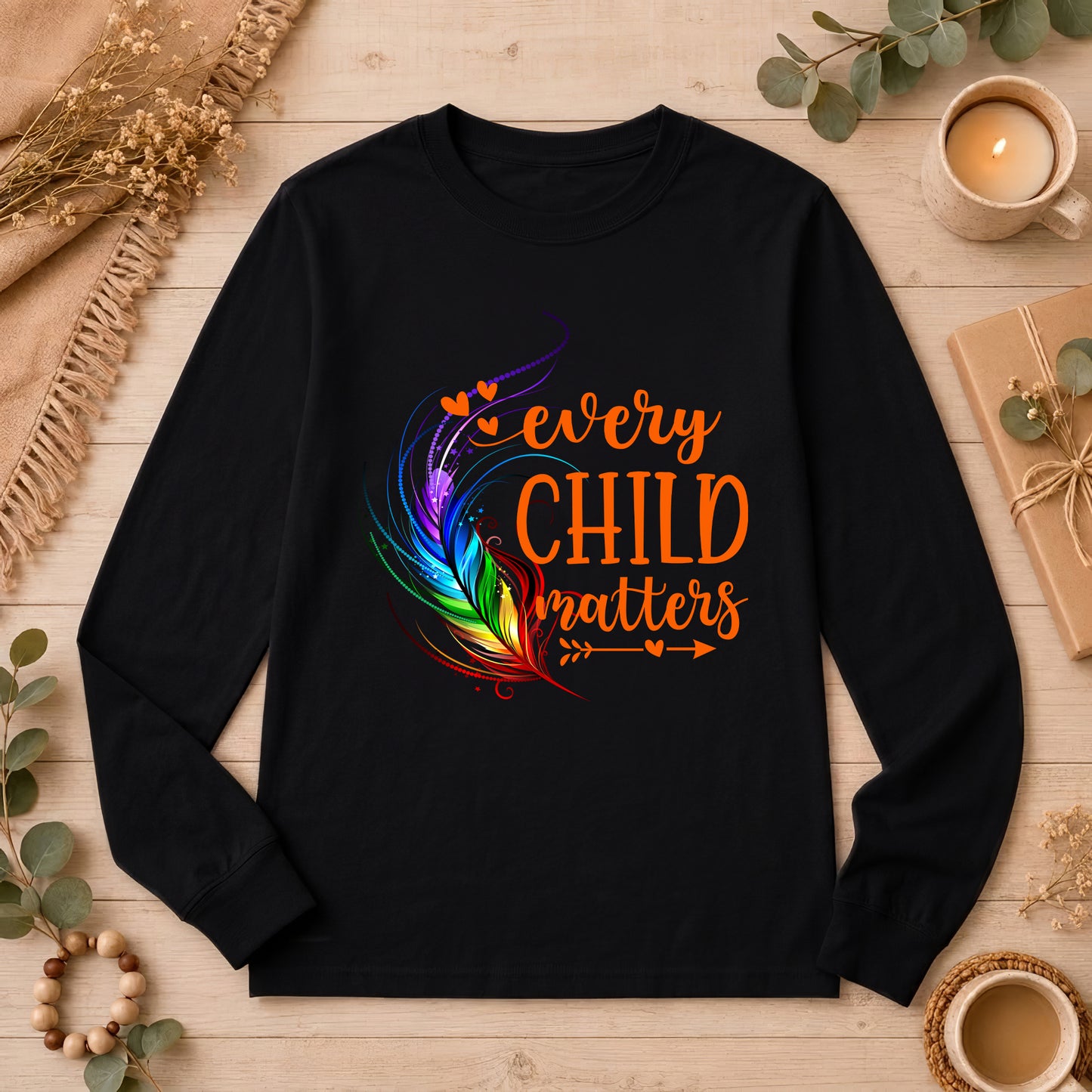 Carried in the Wind Orange Shirt