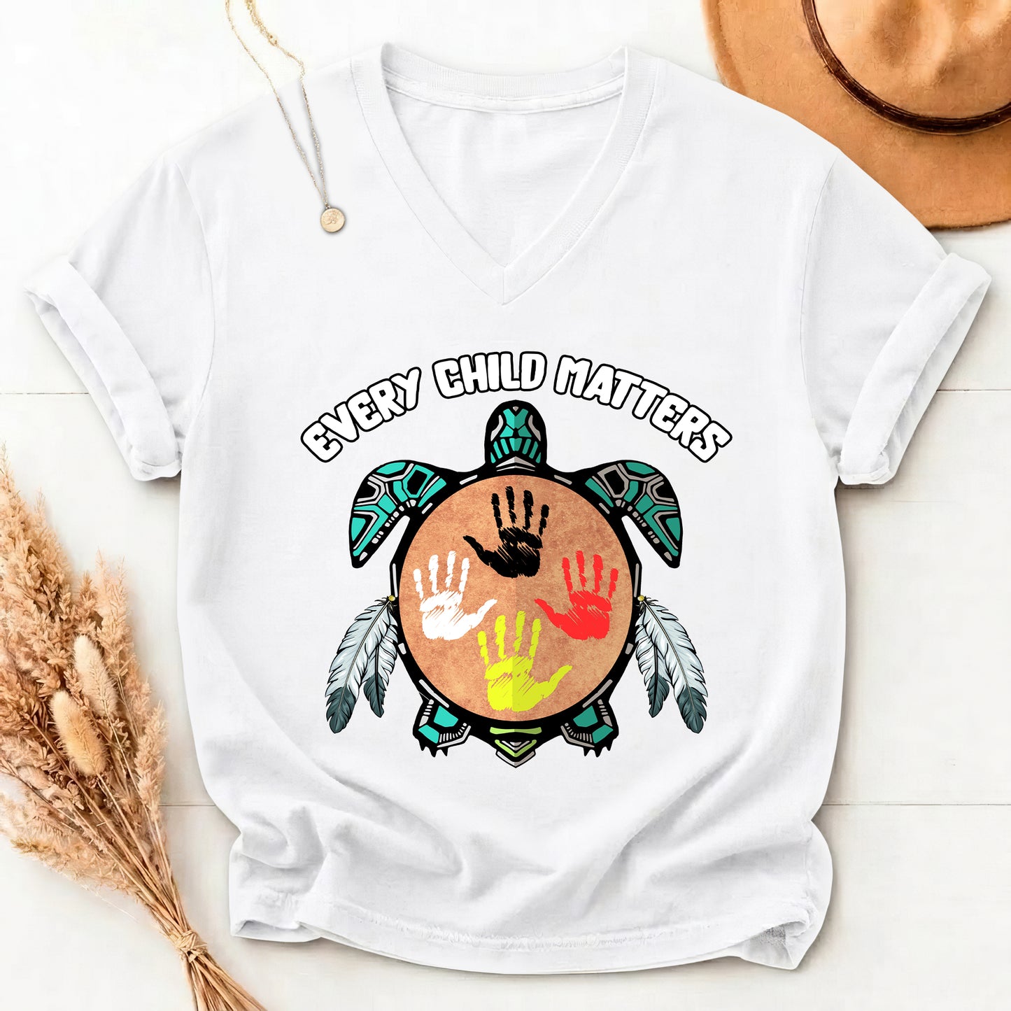 Turtle Spirit – Mother Earth & Resilience Orange Shirt