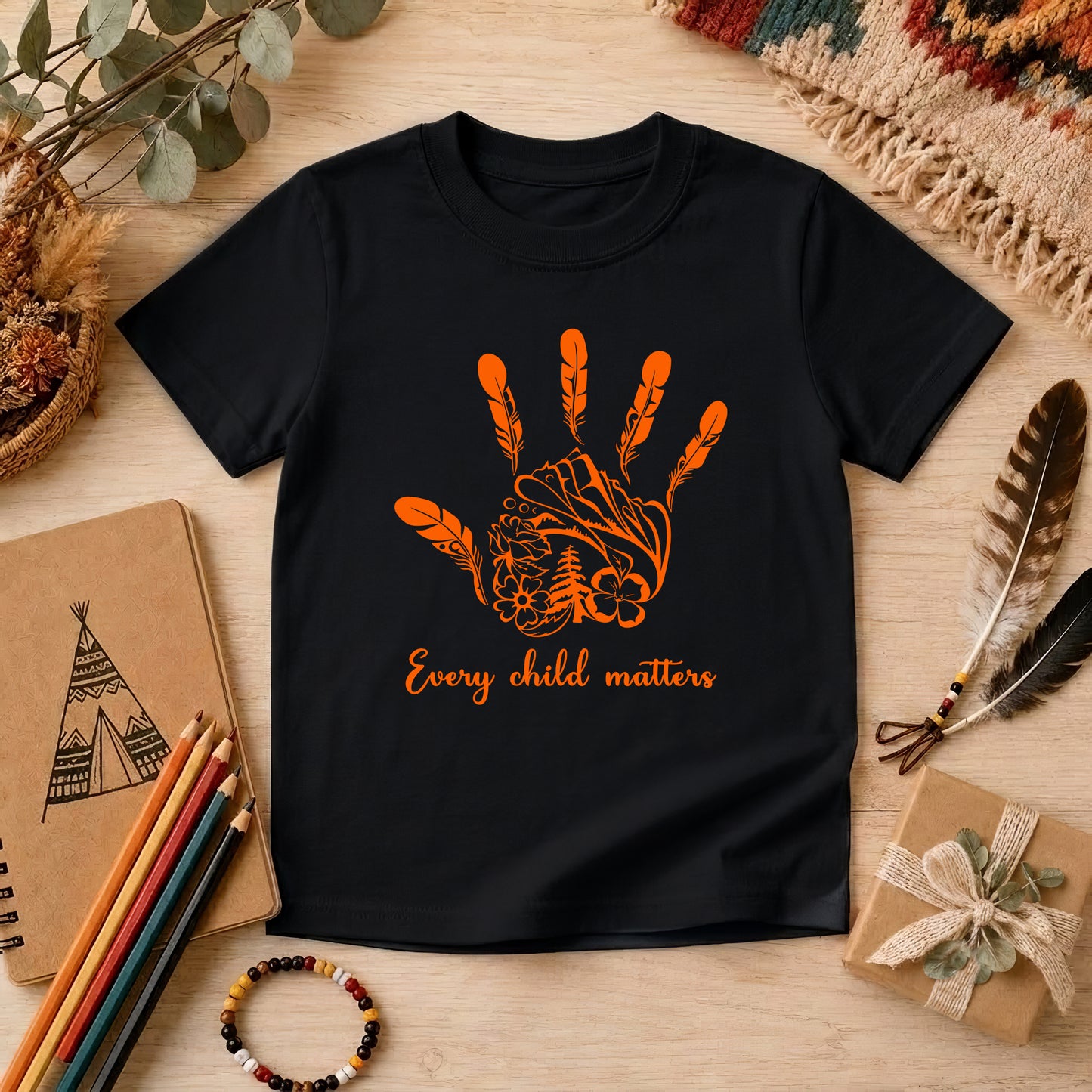 Handprints We Remember Orange Shirt