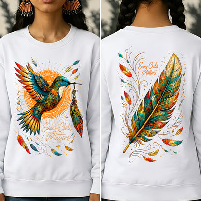 Hummingbird Remembrance Orange Shirt - Two Sides