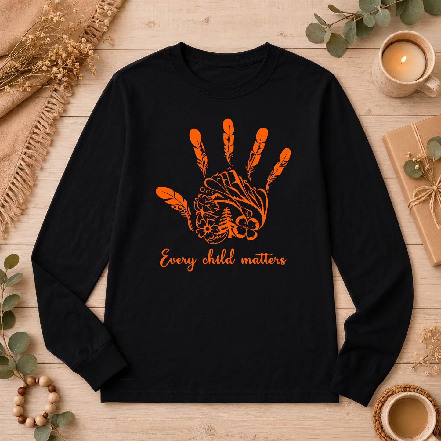 Handprints We Remember Orange Shirt