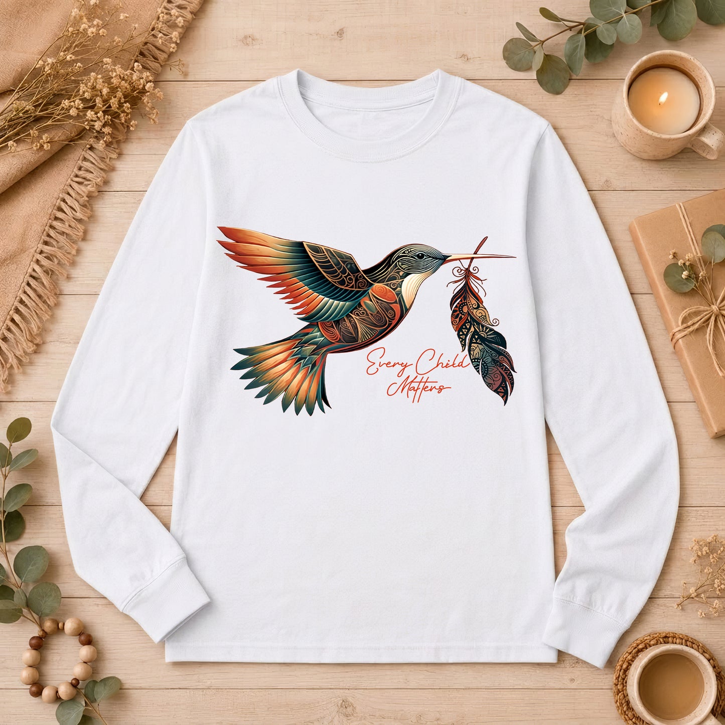 When Joy Returns Hummingbird Orange Shirt