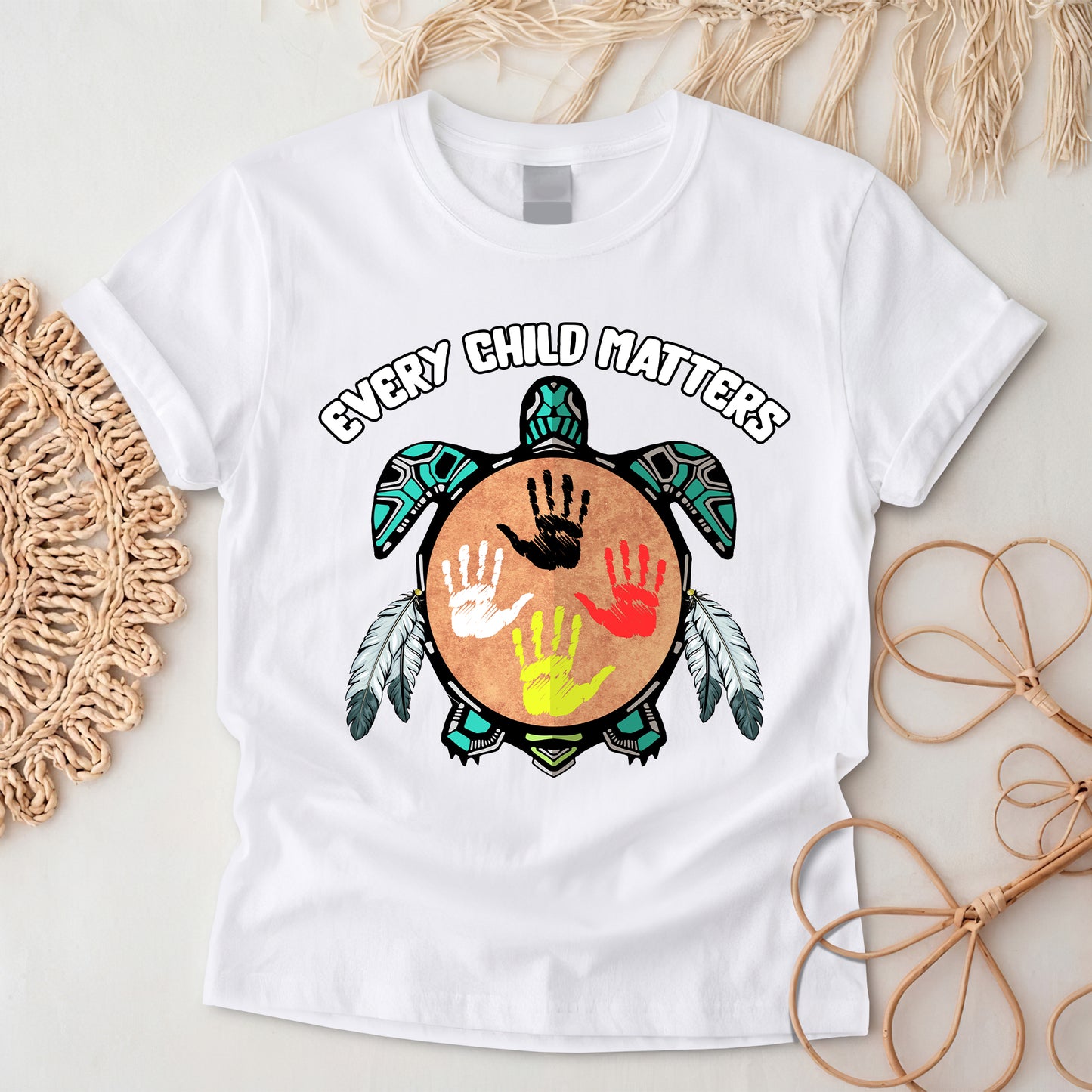 Turtle Spirit – Mother Earth & Resilience Orange Shirt