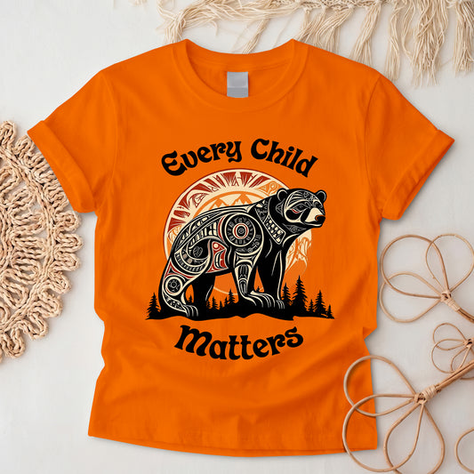Bear Guardian of the Forest Orange Shirt