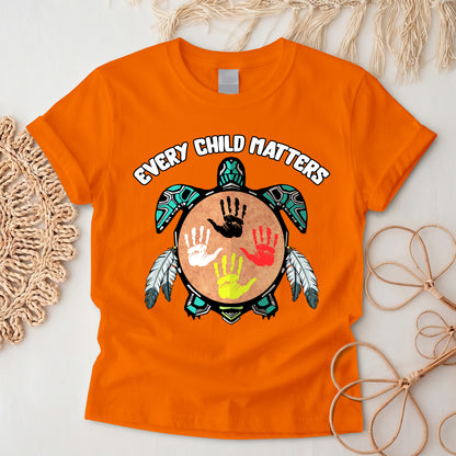 Turtle Spirit – Mother Earth & Resilience Orange Shirt