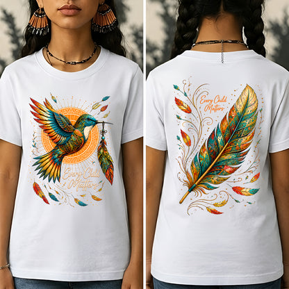 Hummingbird Remembrance Orange Shirt - Two Sides