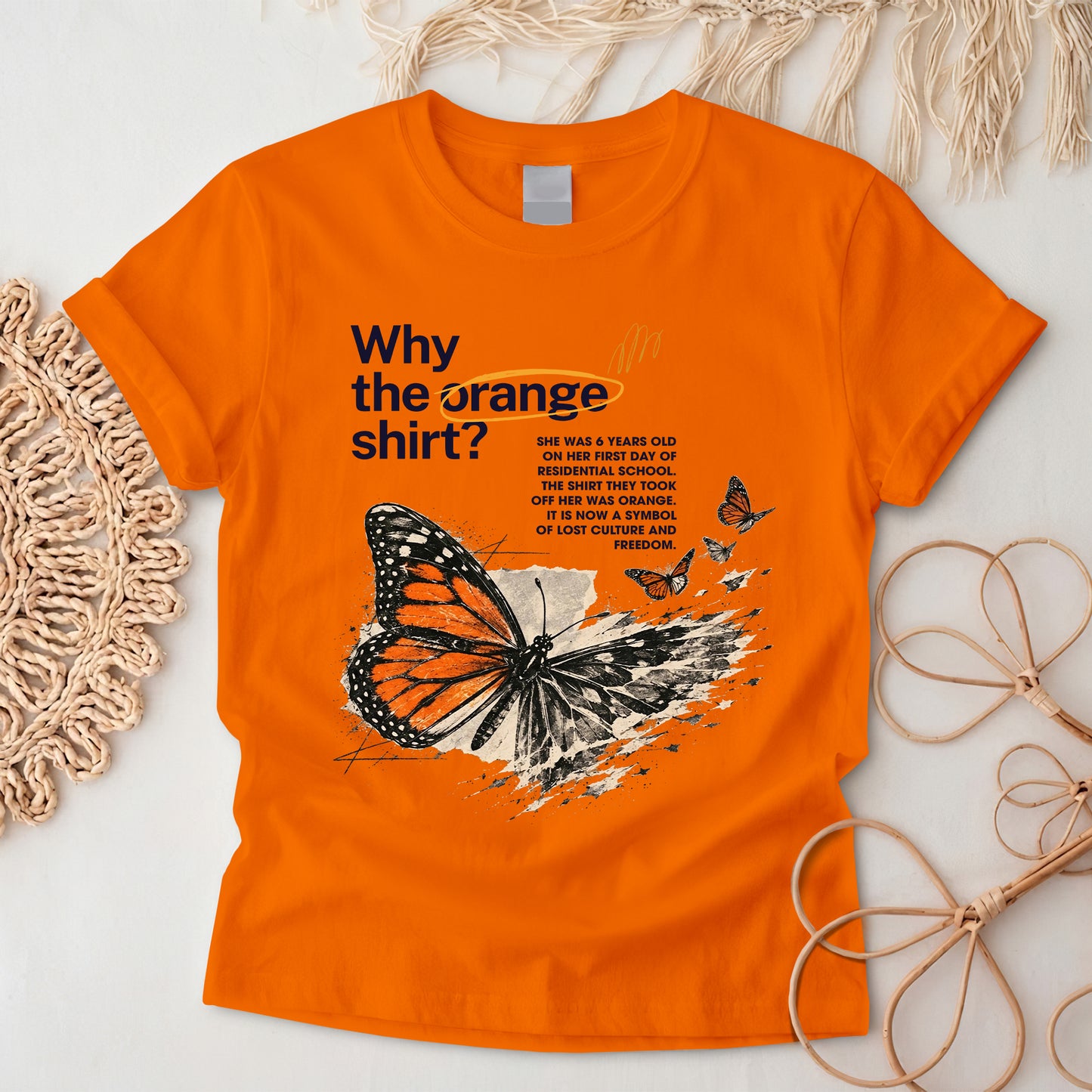 A Story Carried in Orange Shirt