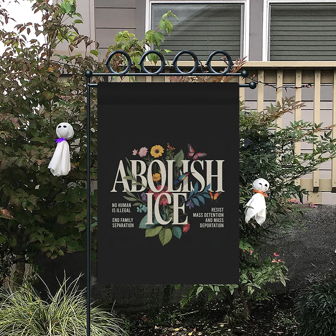 ABOLISH ICE Garden Flag