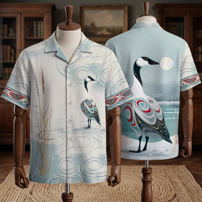 Native Goose Haida Pattern Hawaiian Shirt for Adults & Kids