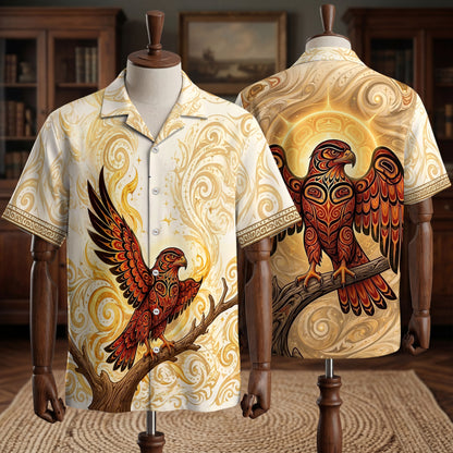 Native Eagle Haida Pattern Hawaiian Shirt for Adults & Kids