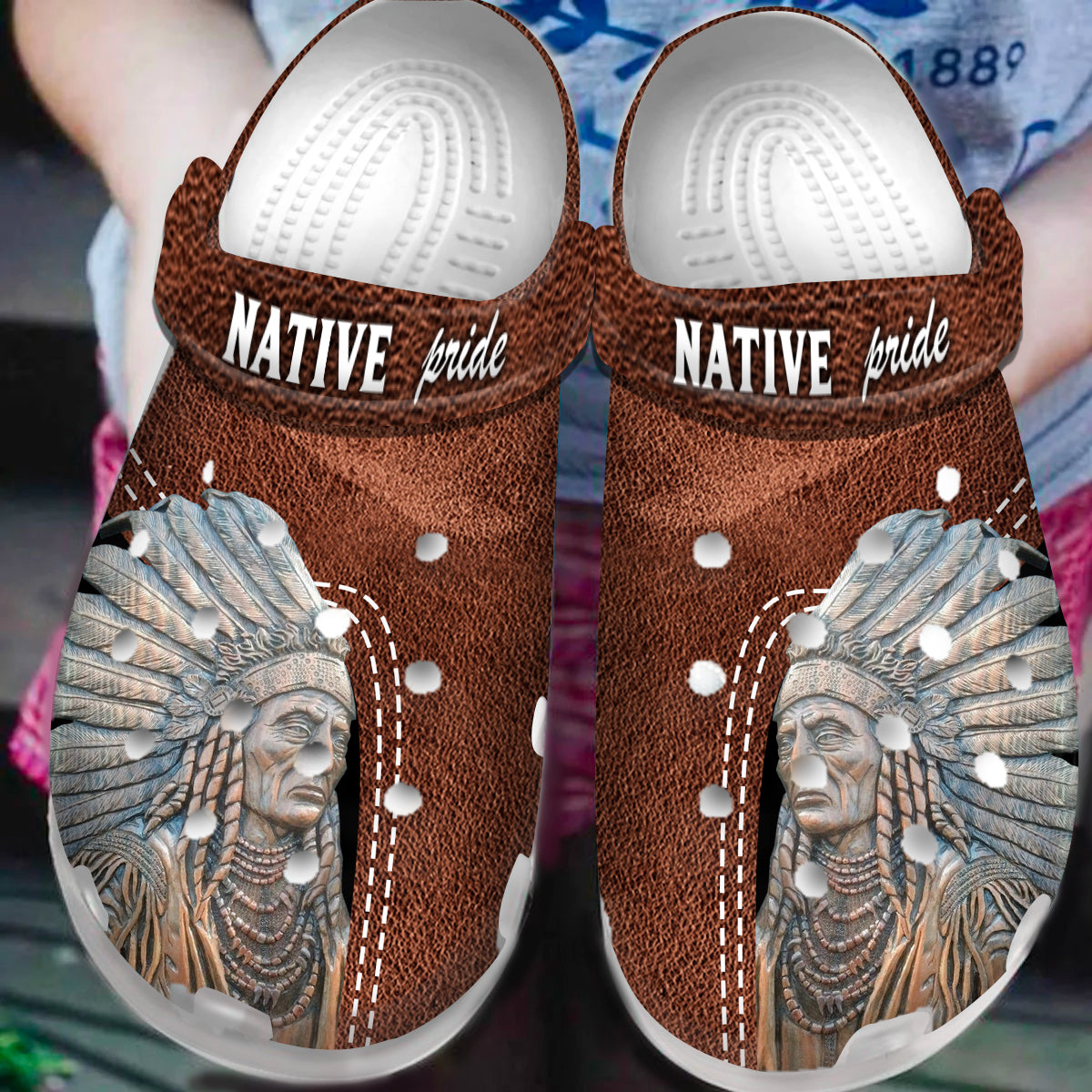 Native Pattern Clog Shoes For Adult and Kid 89181 New – Native Heritage ...