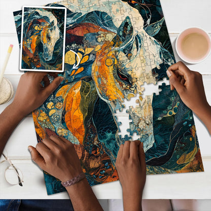 The Horse Who Carried the Storm – Wooden Jigsaw Puzzle (300 / 500 / 1000 Pieces)