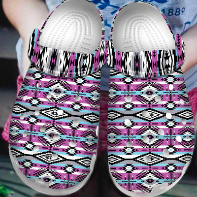 Native Pattern Clog Shoes For Adult and Kid 89138 New