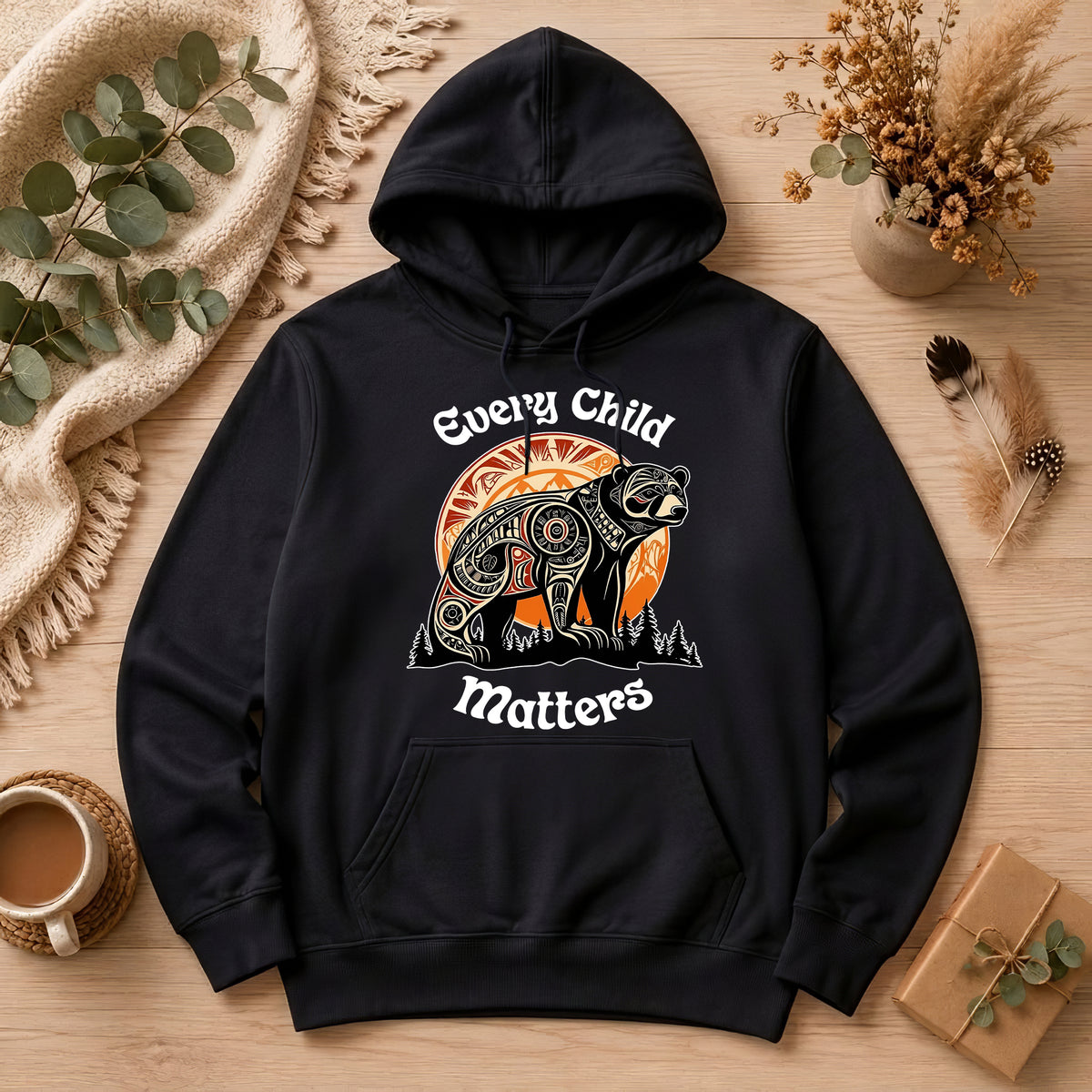 Bear Guardian of the Forest Orange Shirt
