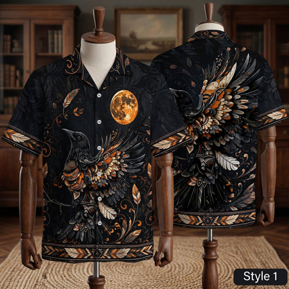 Native Bird Haida Pattern Hawaiian Shirt for Adults & Kids