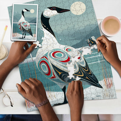 Snow Goose – Keeper of Returning Light – Wooden Jigsaw Puzzle (300 / 500 / 1000 Pieces)