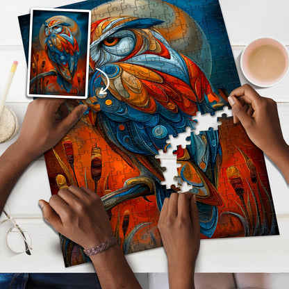 Owl – Keeper of the Night Spirit – Wooden Jigsaw Puzzle (300 / 500 / 1000 Pieces)