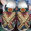 Native Pattern Clog Shoes For Adult and Kid 89169 New