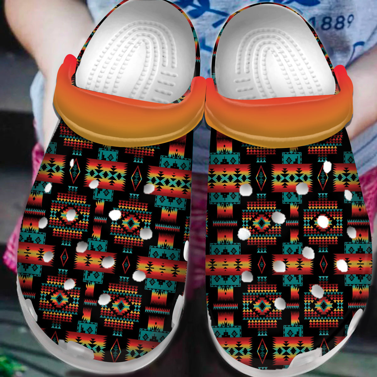 Native Pattern Clog Shoes For Adult and Kid 89144 New – Native Heritage ...