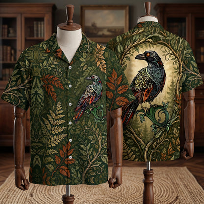Native Raven Haida Pattern Hawaiian Shirt for Adults & Kids