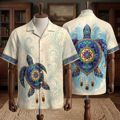 Native Turtle Haida Pattern Hawaiian Shirt for Adults & Kids