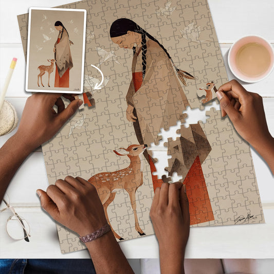 The Fawn Spoke First – Wooden Jigsaw Puzzle (300 / 500 / 1000 Pieces)