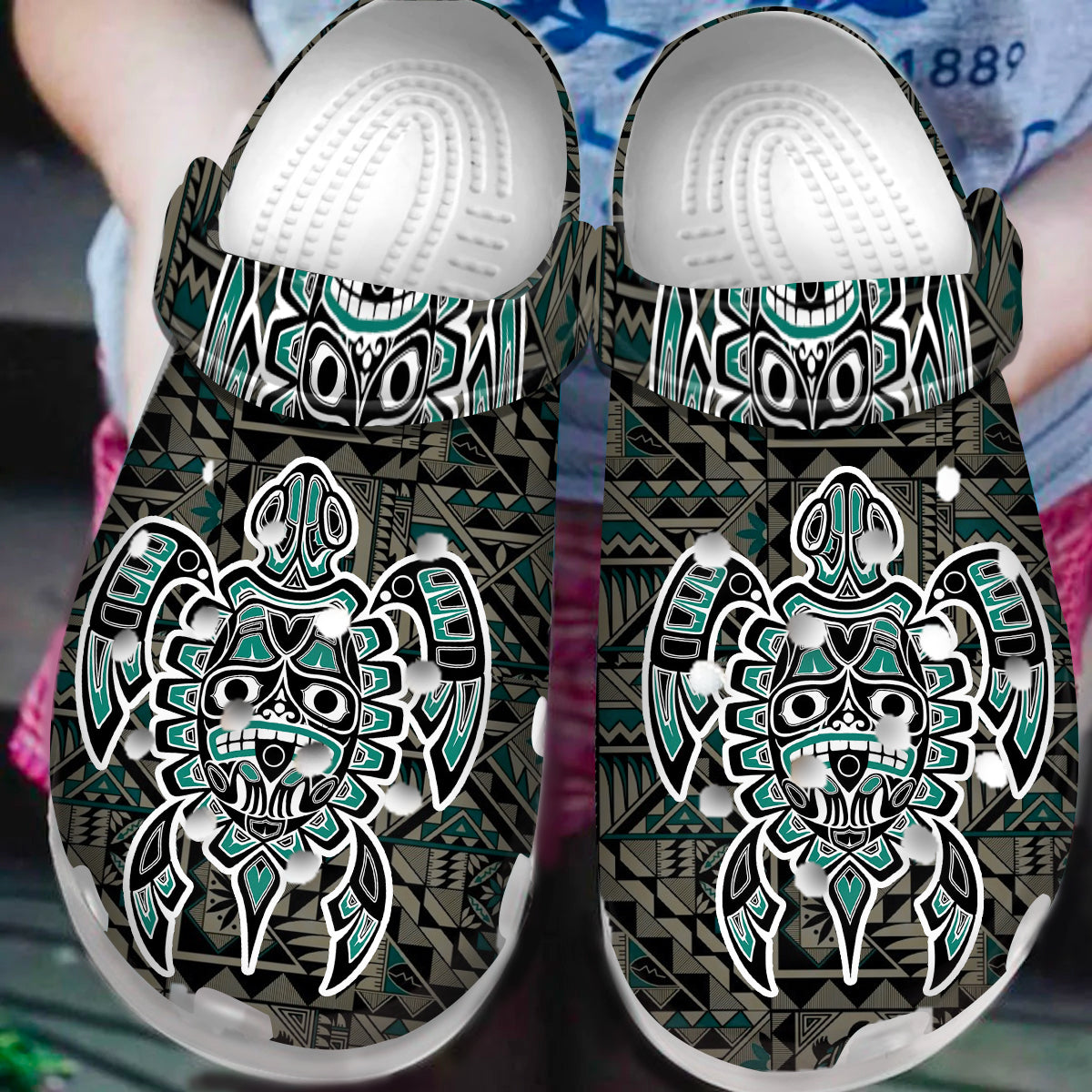 Native Pattern Clog Shoes For Adult and Kid 89124 New – Native Heritage ...