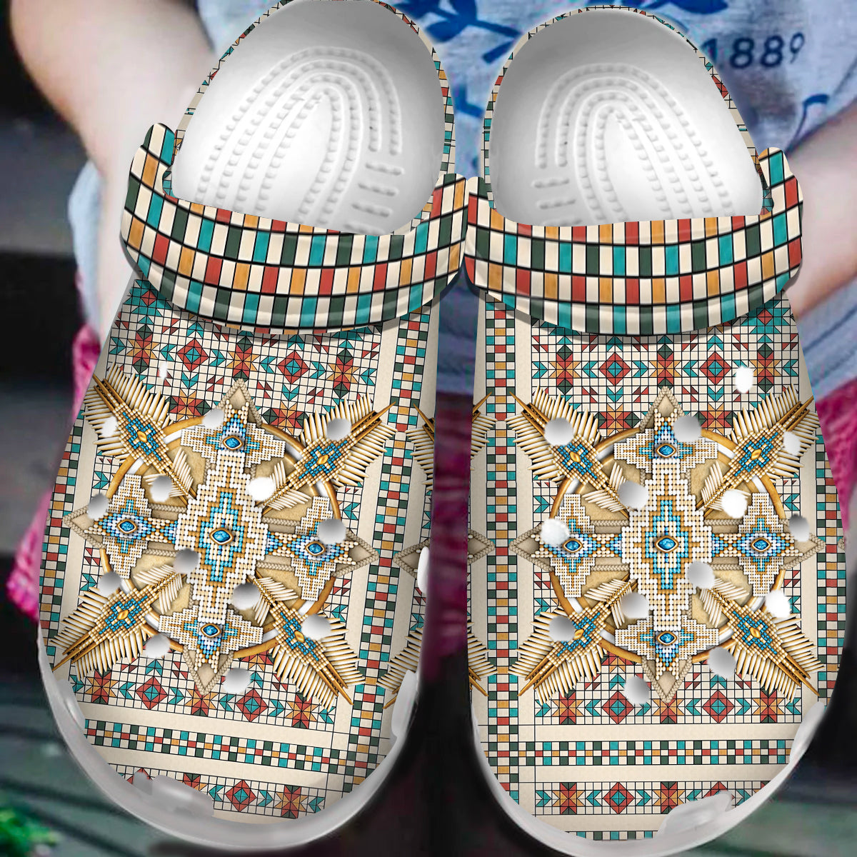 Native Pattern Clog Shoes For Adult and Kid 89150 New – Native Heritage ...
