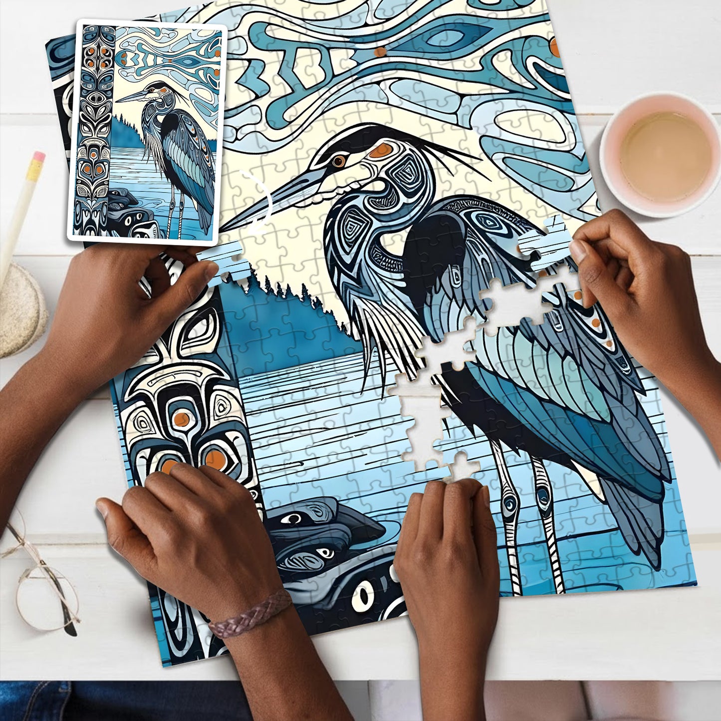The Blue Heron – Wooden Jigsaw Puzzle - CT52789 (300 / 500 / 1000 Pieces)
