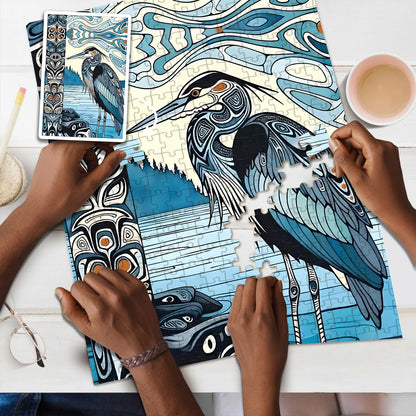 The Blue Heron – Wooden Jigsaw Puzzle - CT52789 (300 / 500 / 1000 Pieces)