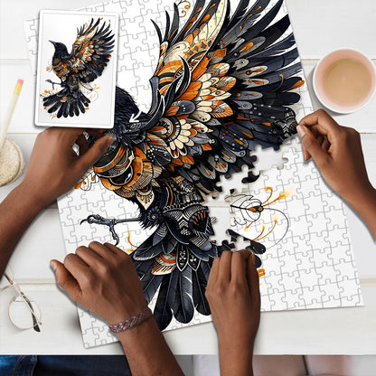 Raven – Wooden Jigsaw Puzzle (300 / 500 / 1000 Pieces)