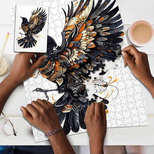 Raven – Wooden Jigsaw Puzzle (300 / 500 / 1000 Pieces)