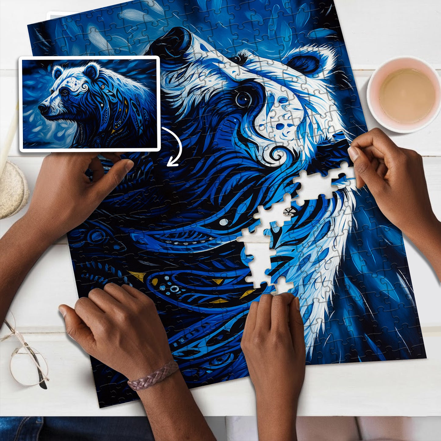 Bear – Keeper of Healing – Wooden Jigsaw Puzzle (300 / 500 / 1000 Pieces)