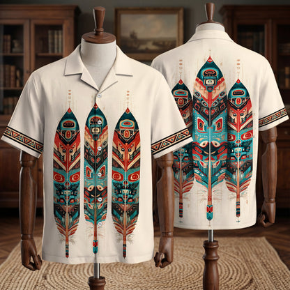 Native Haida Pattern Hawaiian Shirt for Adults & Kids