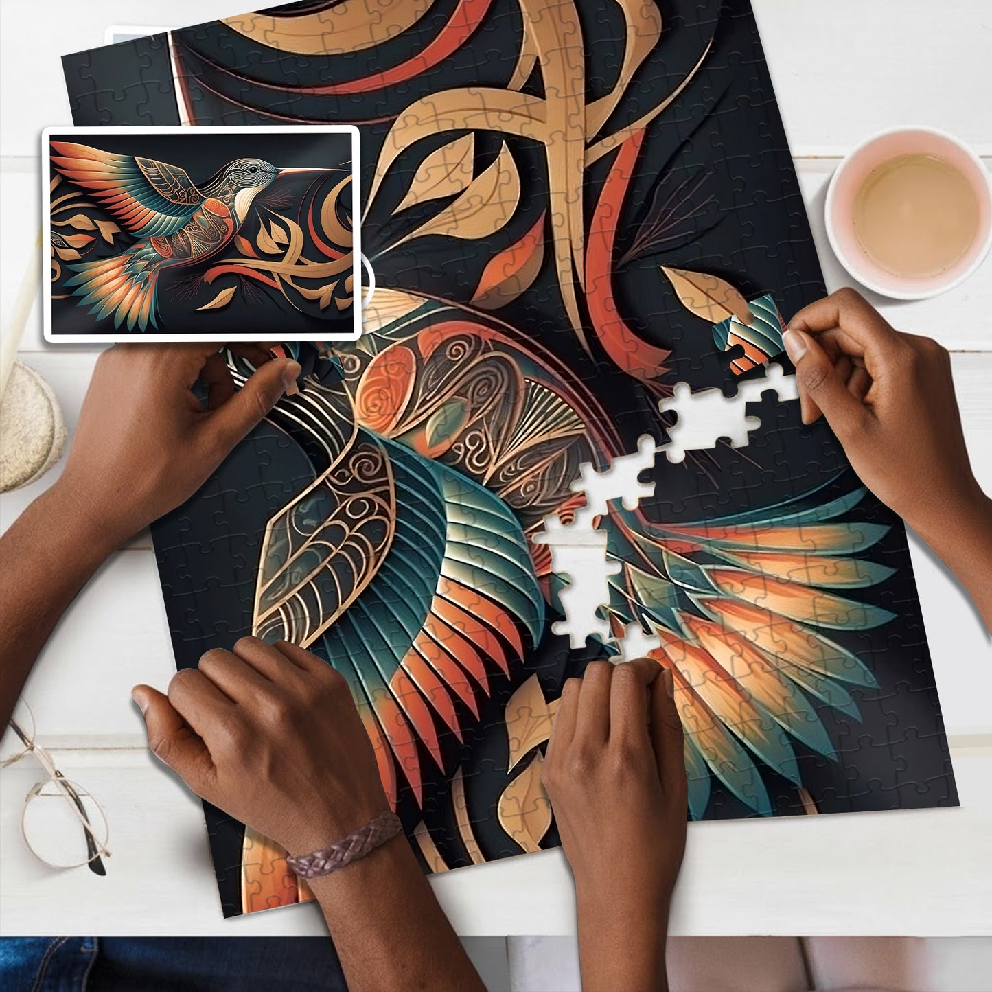 Hummingbird – Wooden Jigsaw Puzzle (300 / 500 / 1000 Pieces)